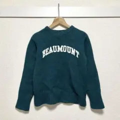 Champion レイジブルー ヴィンテージ ニット BEAUMOUNT M