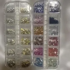 ネイルデコレーションパーツセット 多色 24パターンセット