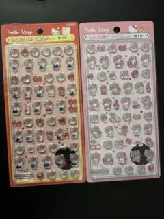 【正規品】サンリオ ボンボンドロップシールミニ キティ レッドピンク　2枚セット