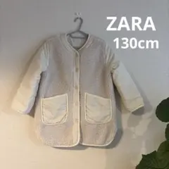 ZARA ザラキッズ　130cm 8-9歳　ホワイト　ボアジャケットのサムネイル