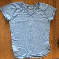 L.L.Bean ライトブルー Vネック Tシャツ M(10-12)のサムネイル