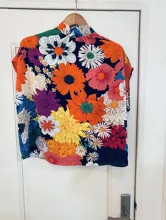 SNS映え　値下げハロウィンメキシコの死者の日リボンゆったりキレイブラウスシャツ