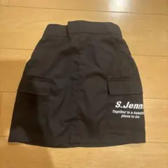S.Jenni ロゴ入り カーゴスカート ブラック