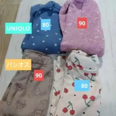 80-90サイズ4点ベビーボトムスキッズ パンツズボンまとめ売り女の子用