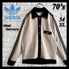◇奇跡・極美◇ 70s西ドイツ製 アディダス メタルボタンシャツ 