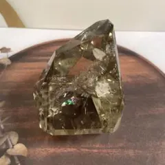 大型高品質✨ モリオンクラスター 木製台座付き - メルカリ