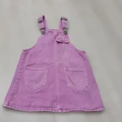 ZARA ベビー デニム ジャンバースカート ピンク 86cm
