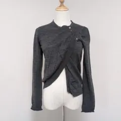 【A.T（NOTES INC.）】グレー ラップスタイル カーディガン【Ｓ】