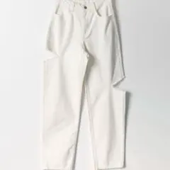 ダメージデニムパンツ　カットアウトサイドスリットロングデニムパンツ　Sのサムネイル