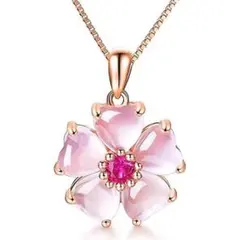 ネックレス ペンダント ( 金 ゴールド ピンク サクラ 桜 花 ) ジュエリー