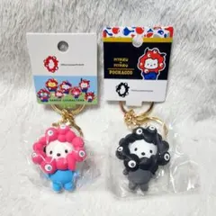 ミャクミャク サンリオ ポチャッコ セット キーホルダー パステルカラー 黒
