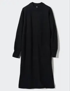 ユニクロ　スフレヤーンワンピース　スムース　長袖