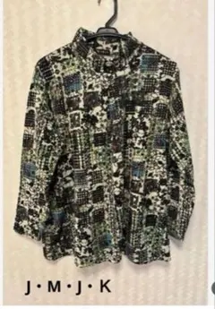 シニア　J.M.J.K カラフル柄 長袖シャツ 裏起毛 ハイネック