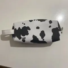 牛柄ファスナー付きポーチ