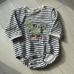 恐竜ロンパース ボーダー