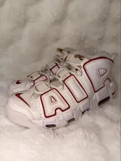 ま*ん様 NIKE エアモアアップテンポ 白赤 26cm カスタム 美品