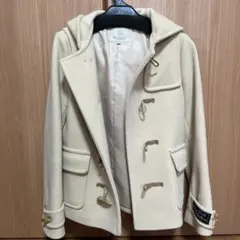 BEAUTY&YOUTH フード付きダッフルコート S クリーム