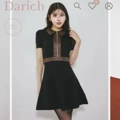 ダーリッチ darich ロゴレザーニットミニワンピース