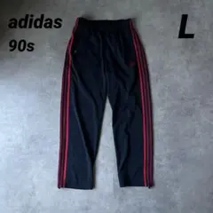 【稀少カラー】adidas 90sトラックパンツLグラデーション3ストライプ赤
