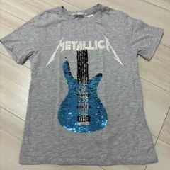 H&M スパンコールTシャツ メタリカ　140のサムネイル