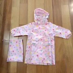 MIKI HOUSE ピンク レインコート SS うさぎ