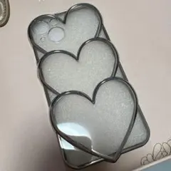 ハート型デザイン iPhoneケース クリア
