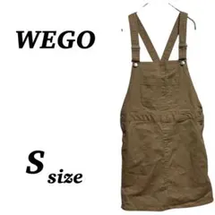【WEGO】デニム　サロペット　ブラウン　ジャンパースカート　ミニ