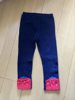 ベイビーチアーいちごモチーフ ネイビー レギンス110cm