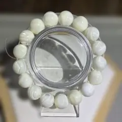 マザーオブパール ブレスレット 12mm 天然石 ホワイト 上品 シンプル