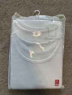 【新品】ユニクロ コットンフライスインナー 半袖 3枚セット サイズ100