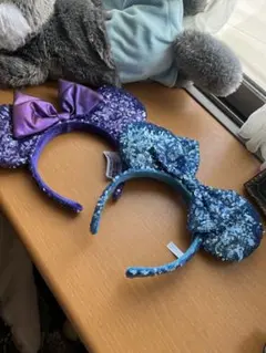 ディズニー　スパンコールカチューシャ2個セット