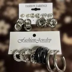 新品❣️シルバーカラーファッションピアスセットまとめ売り②