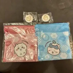 ちいかわ くら寿司 巾着 缶バッジ セット