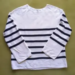 UNIQLO ストライプ 長袖ニットMサイズ　試着のみ
