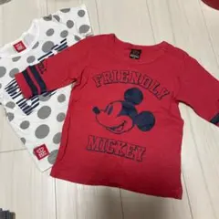 BABYDOLL ミッキー 5部袖・半袖Tシャツ 110cm 2枚セットのサムネイル