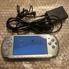 psp 3000 本体、バッテリー、充電ケーブル、メモリーカード　動作品