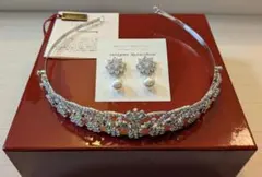 【美品】ブライダルアクセサリーセット（ティアラ、イヤリング）