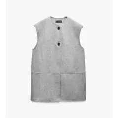 ザラ　ロングソフトベスト　タグ付き