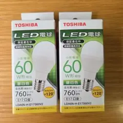 東芝 LDA6N-H-E17S60V2 LED電球 60W 昼白色 760lm