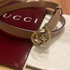 GUCCI グッチ ベルト GG ハート 245856 ピンク 90 ゴールド - メルカリ