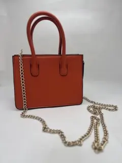 【美品】H&M チェーンバッグ　オレンジのサムネイル