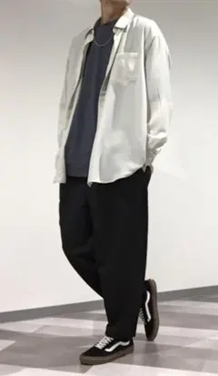 GU人気完売品ブラックバルーン アンクルワイドパンツ L美品メンズ