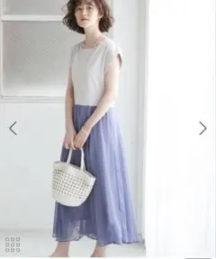 新品未使用⭐︎ROPÉ PICNIC 布帛コンビバイカラーワンピースのサムネイル