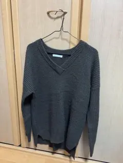 lowrysfarm カーキ色　ニット セーター