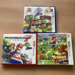 Nintendo 3DS ソフト マリオ3Dランド・ カート ・テニス3本セット