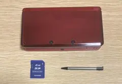 Nintendo 3DS 本体 フレアレッド(タッチペン・2GBSD付き)