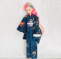 リカちゃん服 大人リカちゃんお着物セット （赤花柄） ジェニーちゃん