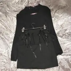 MA＊RS ハートバックルテレコトップス ブラック スカートセット