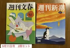 週刊誌　週刊文春　週刊新潮 9月11日号　2冊セット