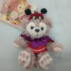 ハロウィーン限定デザインのダッフィーのぬいぐるみストラップ てんとう虫